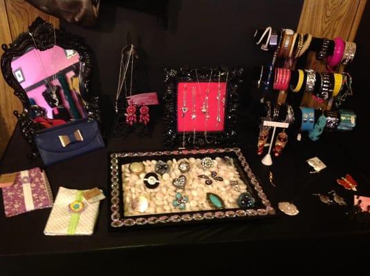 Lots of jewelry at Athena's Fashion Boutique