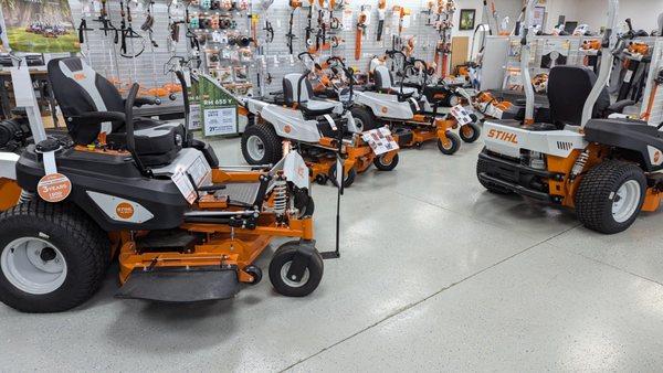 We carry the Stihl ZTR Mowers, The most comfortable ride on the market!