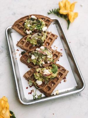 Our Signature Cacao Waffle Avo Smash