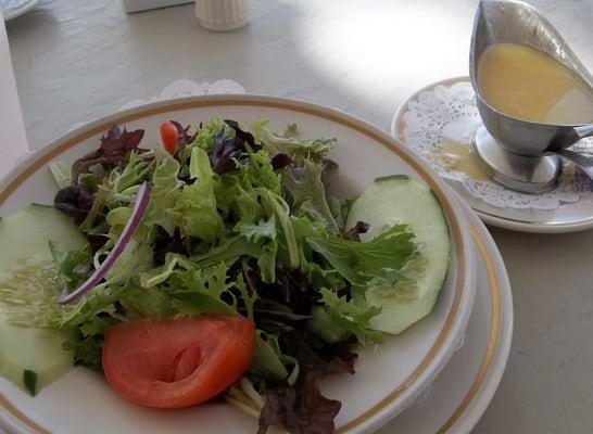 $4.50 house salad with citrus vinaigrette