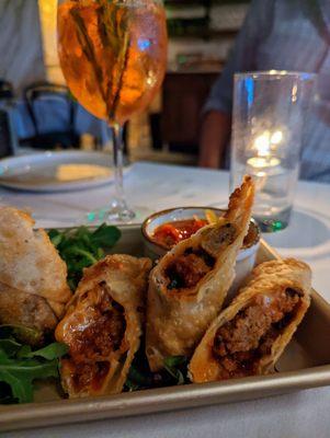 Bolognese egg rolls were out of this world, you have to order these! They come with 2 split in half to an order.