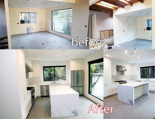 Before and After Kitchen remodel