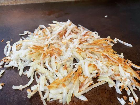 Hashbrowns made with real potatoes