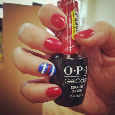 4th of July nails by Eunice