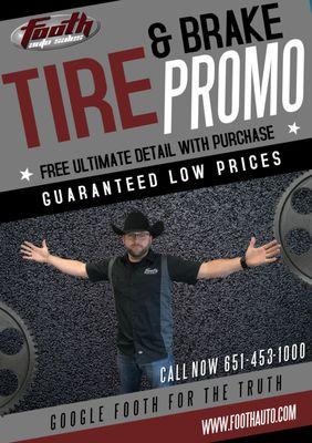 Brakes & Tire Specials! Call NOW 651-453-1000