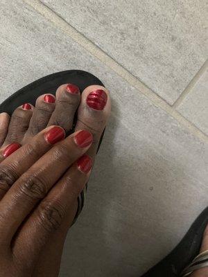 No chip Nails and basic pedicure