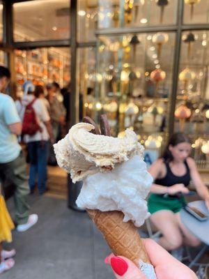 Coconut and salted caramel gelato