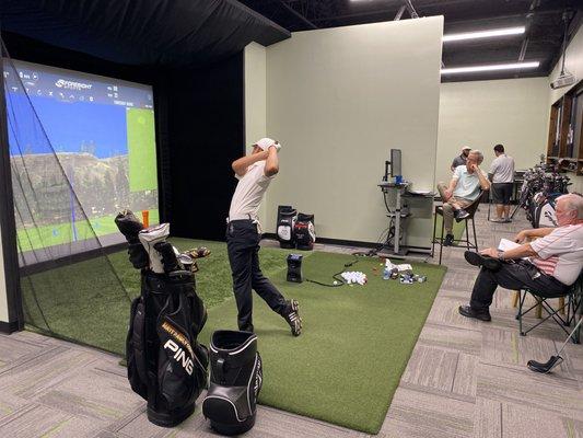 2020-11-20 Matt (age 13) in for his yearly with MK. Kirk at the reigns, with Matt's instructor ( Brad Martin )watching closely.