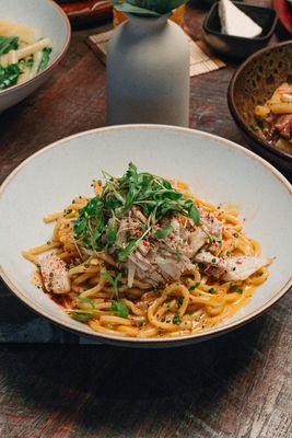 Salted Egg Yolk Pasta - Crab