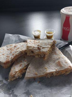 Breakfast sausage quesadilla