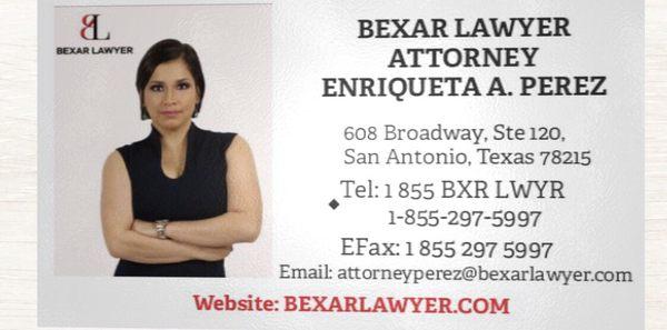 BEXAR LAWYER Business Card