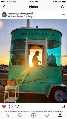 Beautiful coffee cart