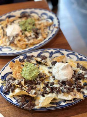 Nachos and carne asada fries!