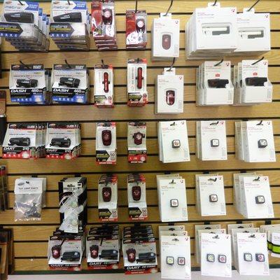 We stock a variety of USB rechargeable head and taillights from Cygolite and Bontrager.