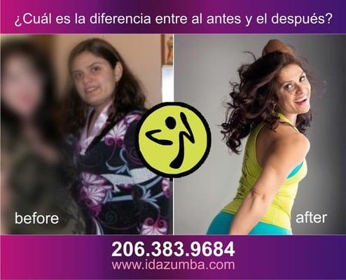 before and after zumba