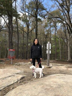 Rocky surface with disc golf and plenty of dogs!