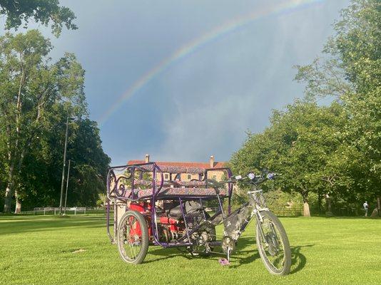 Double rainbow in boulder for Dead and Company