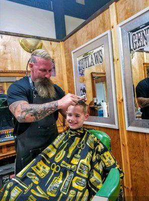 Always fun at Hollow Cove Barber Shop