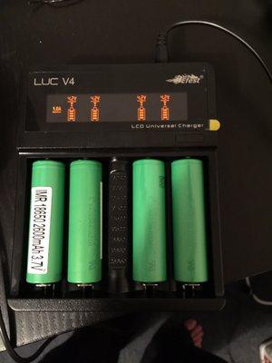 Batteries and a charger