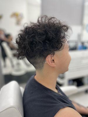 Haircut& short hair perm by Kerry