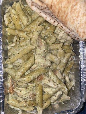 Chicken Pesto Ziti, more creamy than pesto