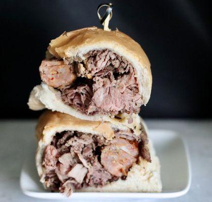 Guy's Triple D something. Bottom line just get the pit beef and skip the sausage and corned beef! Pit beef is amazing!