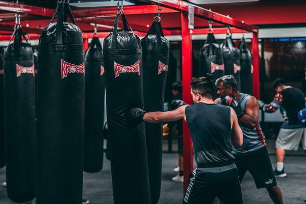 Boxing class. Given in Bag Cage with over 30 Bags!