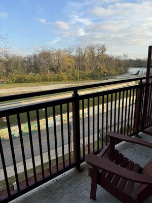 A view from our third floor room overlooking the river.