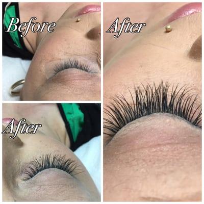 Individual eyelash extension by Carrie to create that natural look.