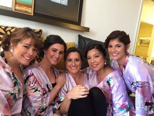 My beautiful bridesmaids, hair and makeup by An Angels Dream!