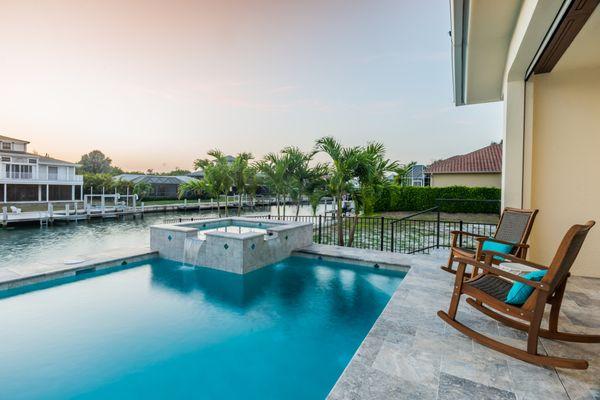 Canal front pools are beautyful!