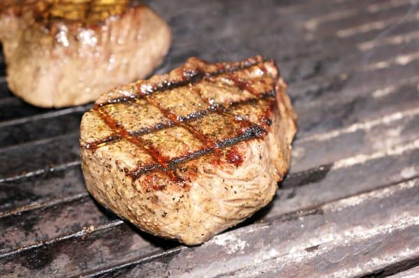 Steak on the grill