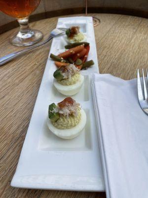 Deviled Eggs with crab