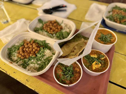 Paradise Platter and Chicken Tikka Masala