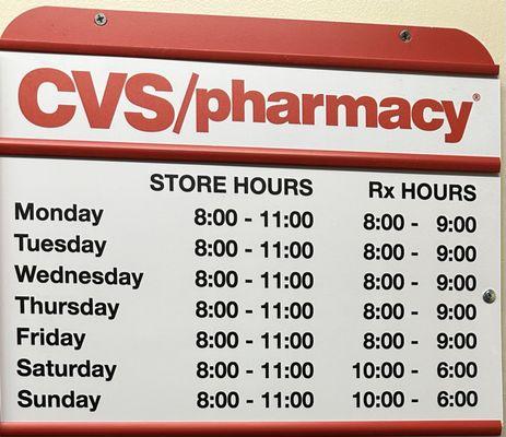 Store hours