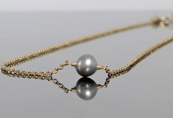 Bridal Party Pick:  Gray Fresh Water Pearl Choker