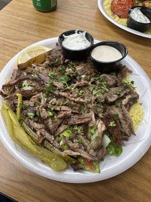 Meat shawarma plate