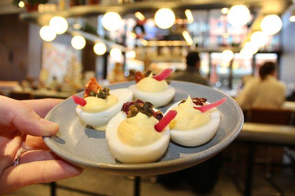 Inspired by everything bagels, these "Everything Bagel" Deviled eggs were little bites of heaven.