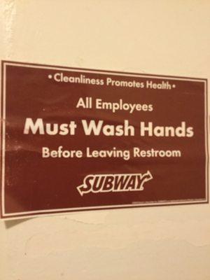 Nobody came to wash my hands for me.