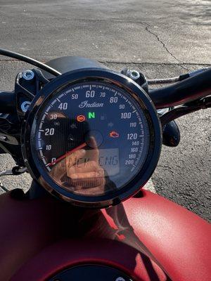 Check engine light will not go out. 7 miles on the bike from the dealer.