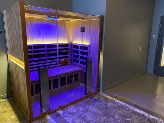 The Sanctuary 3 person Infrared Sauna. Medical grade Color Light Therapy!