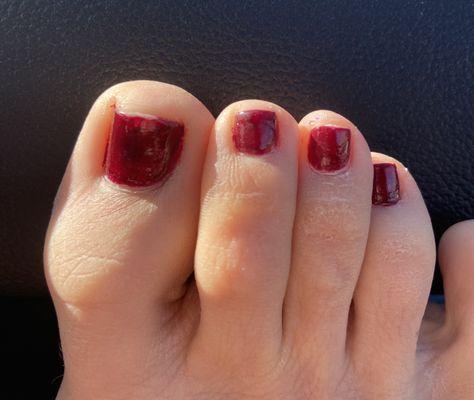 Terrible pedicure paint job