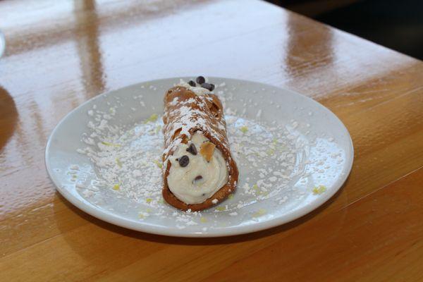 Traditional Cannoli with Chocolate Chips and Fresh Lemon Zest