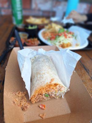 Baja hand-batter fried fish burrito