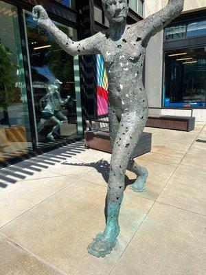 Runner Statue.....made of Running Medals!