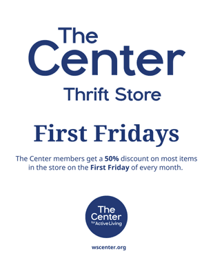 Flyer for First Fridays discount for members