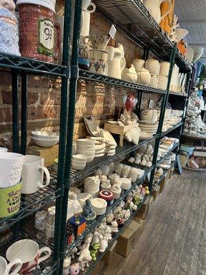 Pottery options (not everything pictured)