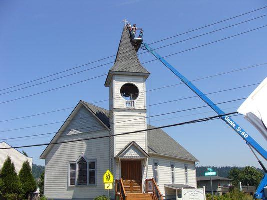 Church roof shingles