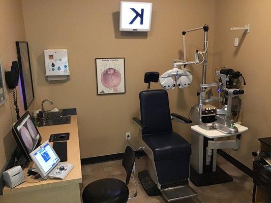 Our carefully designed exam room includes high tech equipment to not only give Accurate results, but to also promote social distancing.