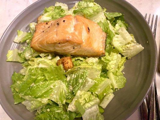 Caesar Salad with Grilled Salmon